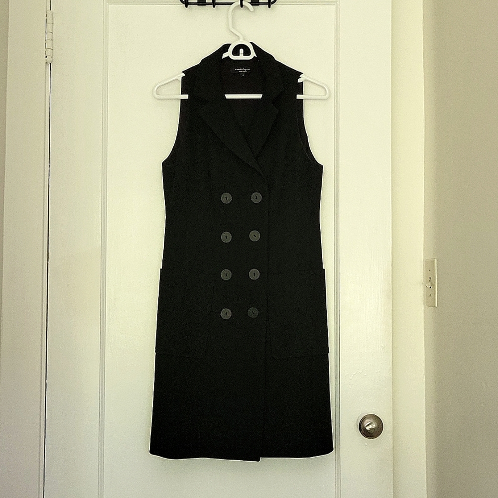 Nanette Lepore black tuxedo suit dress